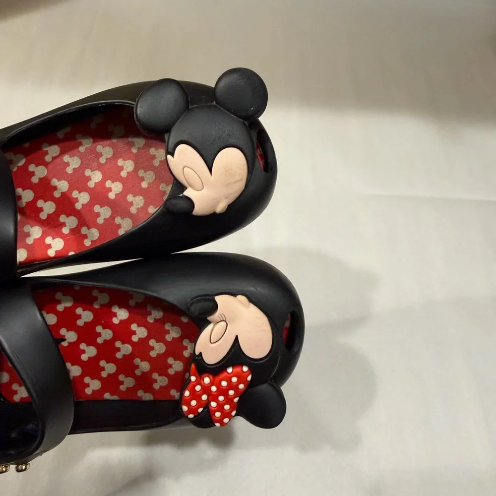 Disney Black Minnie Mouse Kids Dress Shoes mini Melissa